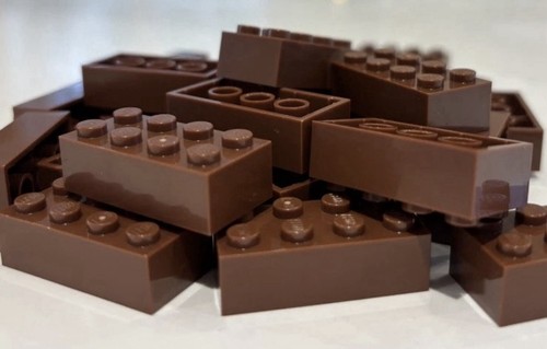 Lego bricks 100 - 100, brown