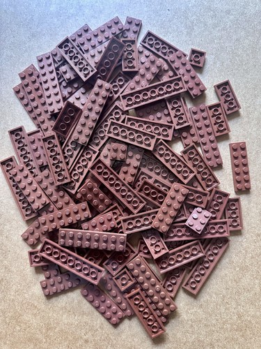 100x lego brown plates - 100x,