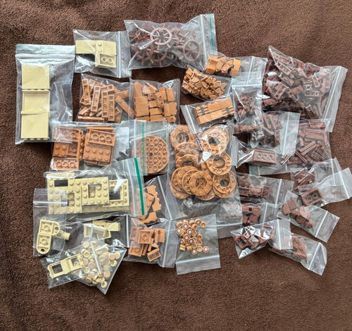 Lego mixed parts - parts, tan
