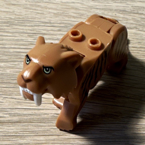 Lego brown sabre toothed - brown, sabre-toothed