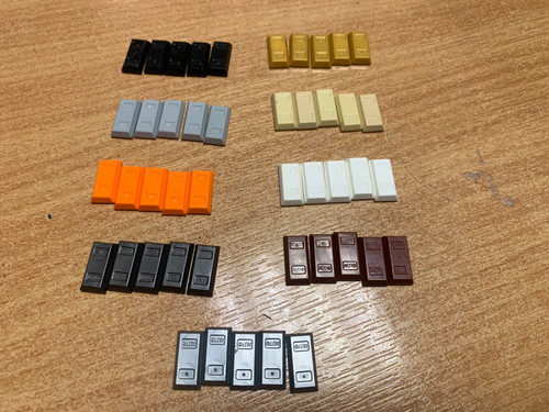 Genuine lego 1x2 ingot bar - /,