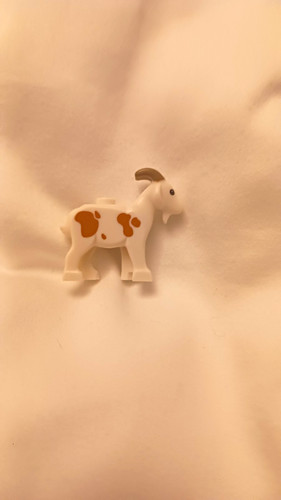 Lego printed white brown - printed,