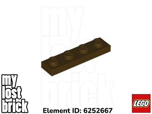 Lego part 3710 plates - plates, 1x4