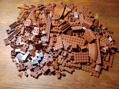 Lego brown pieces - lego, lot