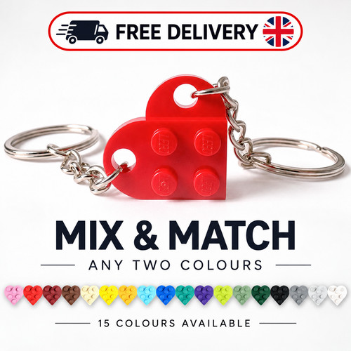 Heart keyring set made - of,