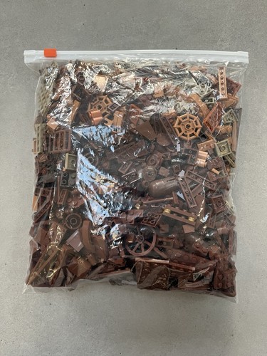 Lego assorted brown bricks - assorted,