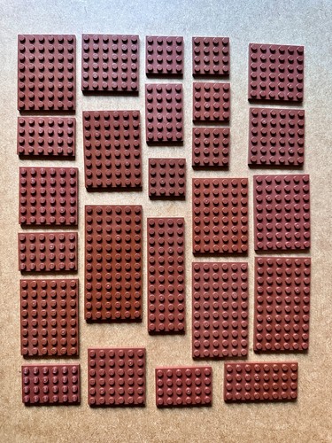 25x lego brown plates - lego,