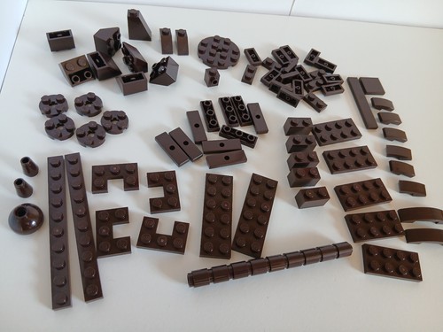 Lego dark brown pieces - dark,