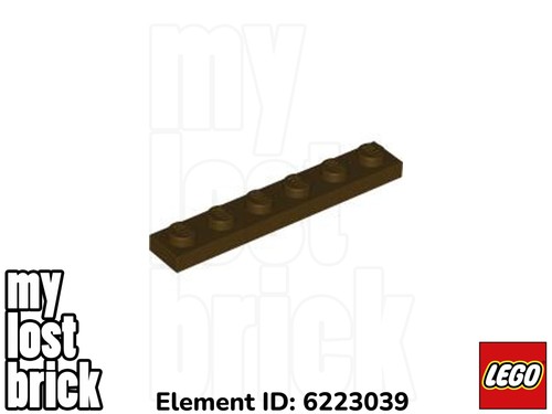 Lego part 3666 plates 1x6 - 3666,