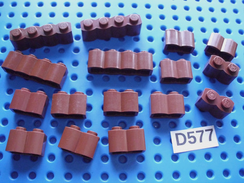 Lego genuine reddish brown 4x1 - genuine, reddish-brown